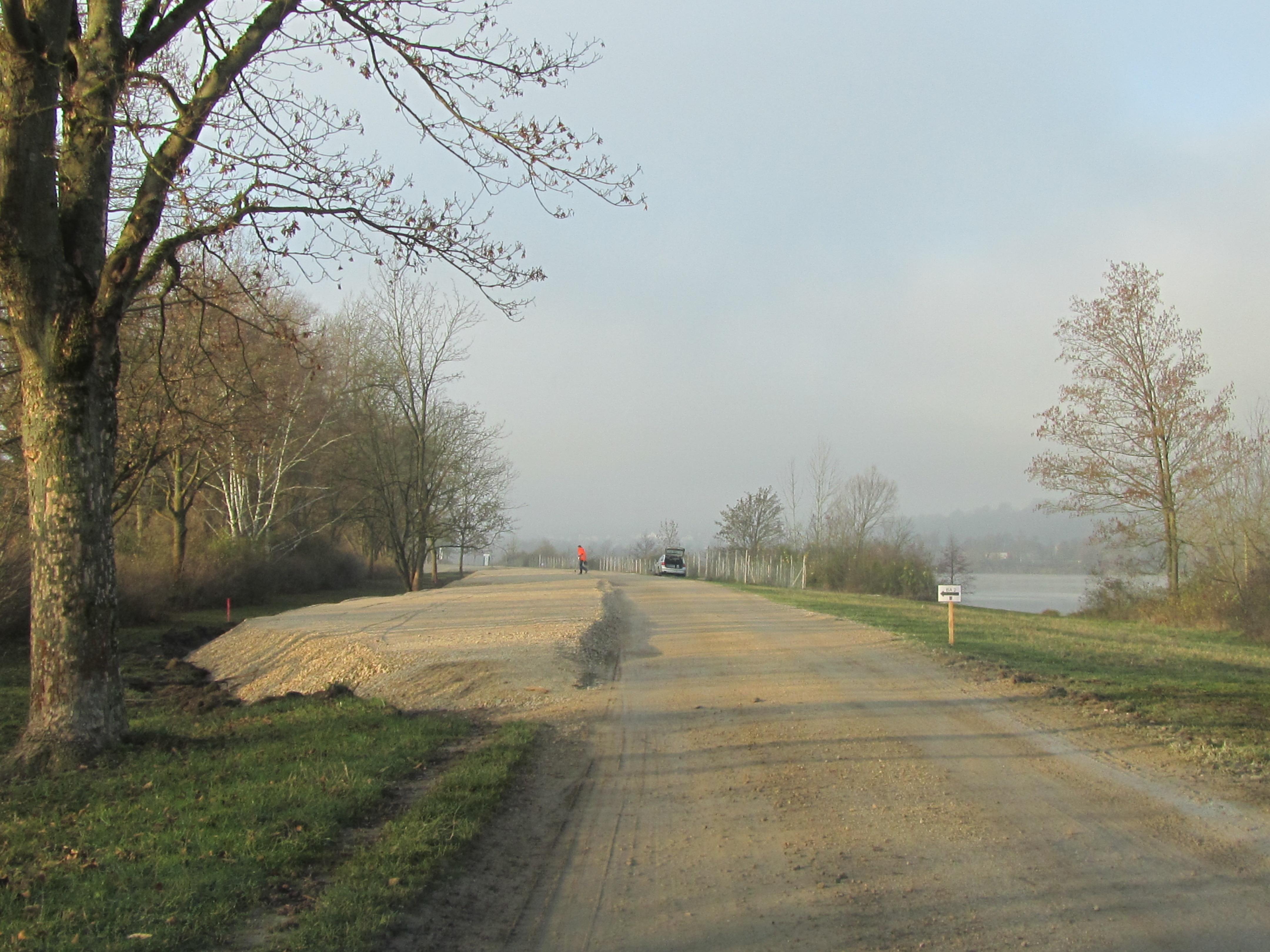 Der neue Weg wird vermessen