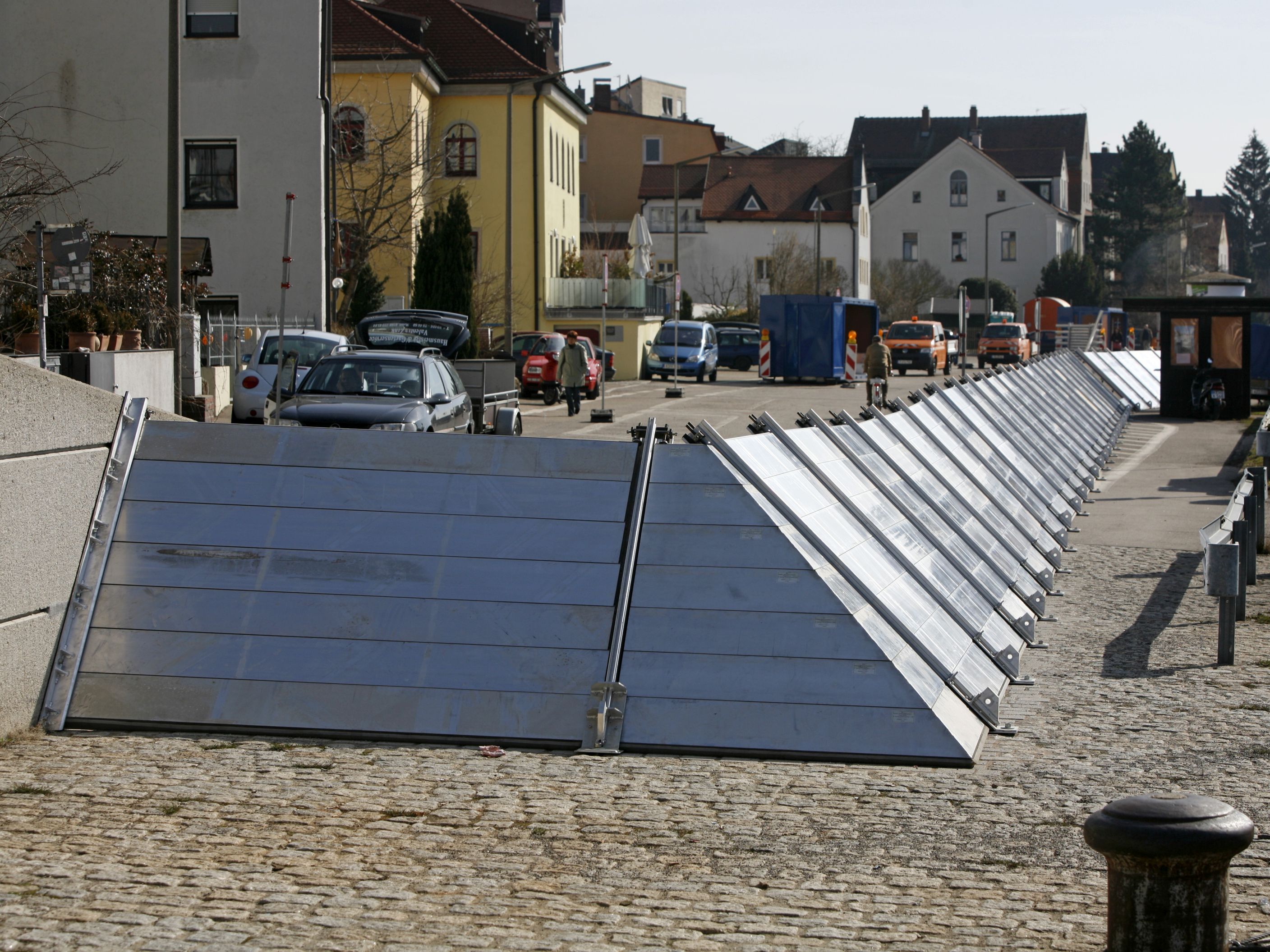 Aufbauübung der mobilen Elemente
