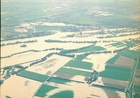überschwemmte Flächen; Irl und Osthafen im Hintergrund