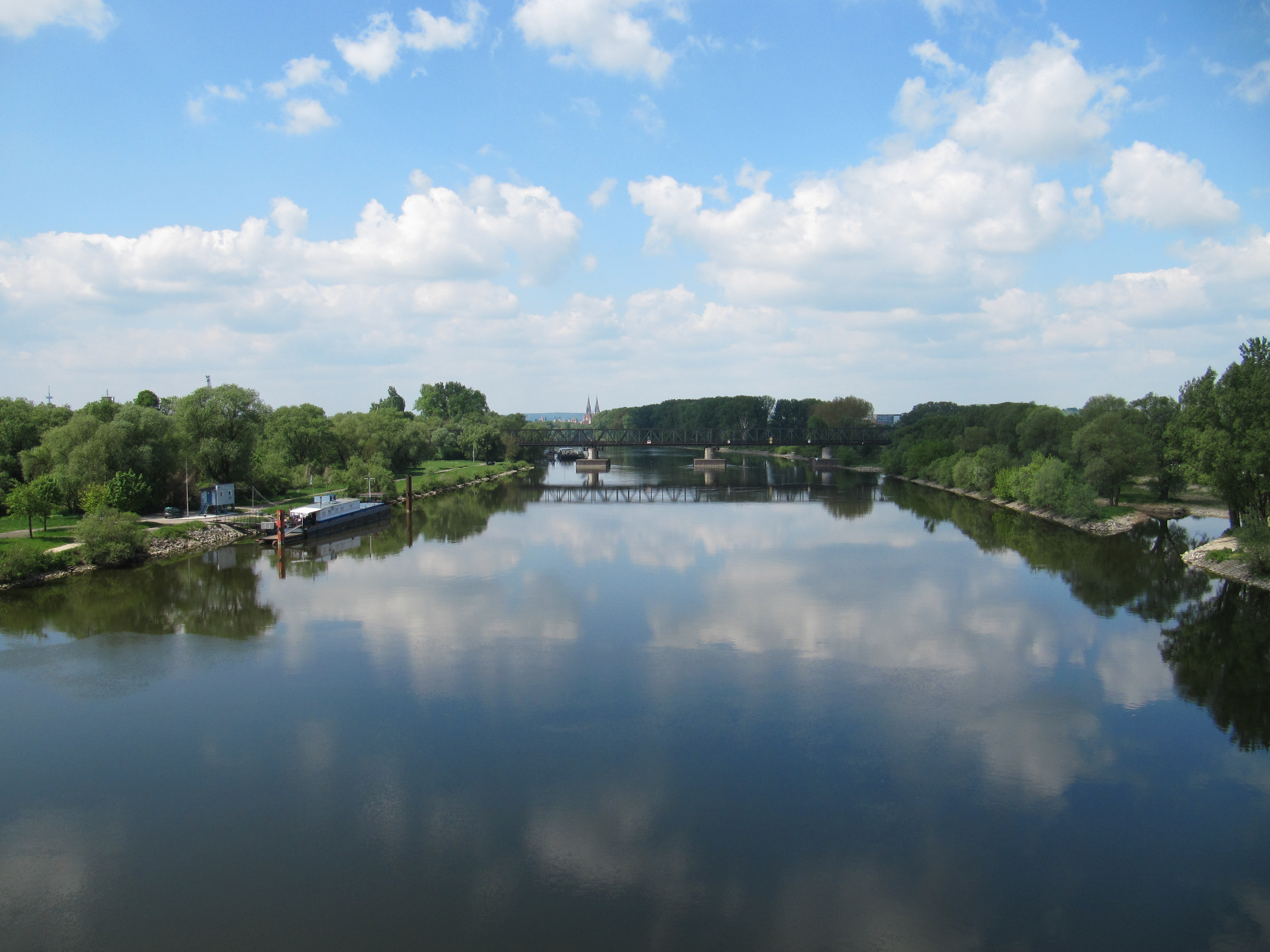 Die Donau Blick auf die Donau bei normalen Wasserstand