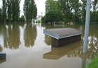 Überfluteter Sportplatz SG Walhalla